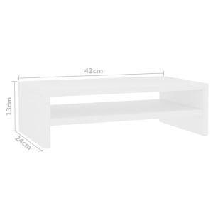 Suport monitor, alb, 42 x 24 x 13 cm, PAL - Img 5