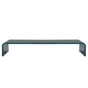 Suport TV/monitor din sticlă, 80 x 30 x 13 cm, negru - Img 2