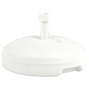 Suport umbrelă, alb, 20 L, plastic, umplere cu nisip/apă
