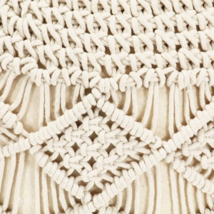 Taburet puf macrame lucrat manual, 45 x 30 cm, bumbac - Img 2