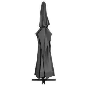 Umbrelă de soare cu stâlp aluminiu, antracit, 600 cm - Img 4