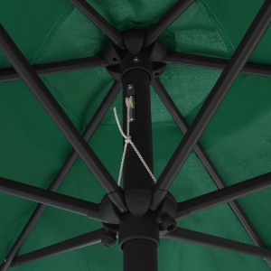 Umbrelă de soare cu stâlp aluminiu, verde, 270 x 246 cm - Img 2