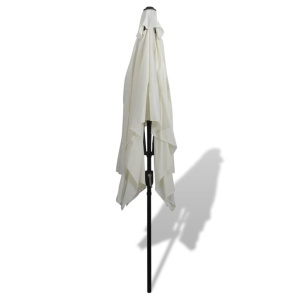 Umbrelă de soare dreptunghiulară 200 x 300, Alb nisip - Img 3