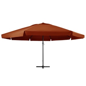 Umbrelă de soare exterior cu stâlp aluminiu, cărămiziu, 600 cm - Img 3