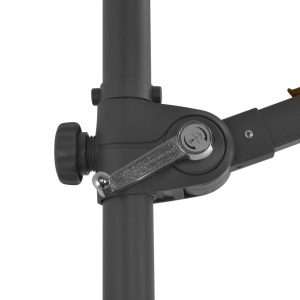 Umbrelă suspendată cu stâlp din oțel, gri taupe, 300 cm - Img 6