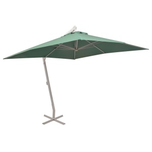 Umbrelă suspendată, stâlp de aluminiu, 300x300 cm, verde - Img 2
