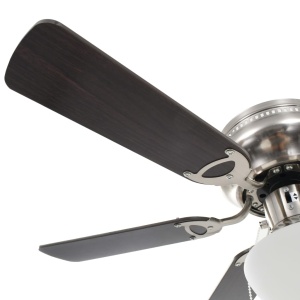 Ventilator tavan decorativ cu iluminare, 82 cm, maro inchis - Img 7