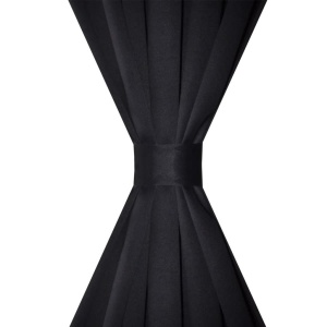 2 Perdele negre opace cu rejansă 135 x 245 cm - Img 3