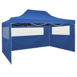 42512 Foldable Tent Pop-Up with 4 Side Walls 3x4,5 m Blue - Img 3