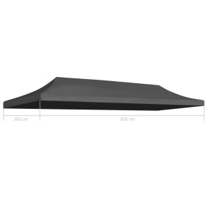 Acoperiș cort de petrecere, antracit, 3 x 6 m - Img 4