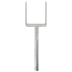 Ancore de gard, 6 buc., argintiu, 10x6x30 cm, oțel galvanizat - Img 3