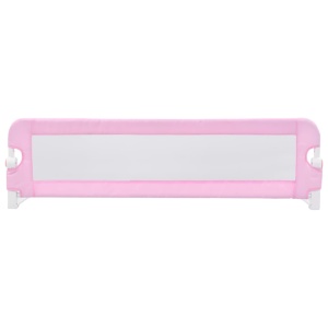 Balustradă de protecție pat copii, roz, 120 x 42 cm, poliester - Img 3