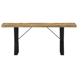 Bancă, 110 cm, lemn masiv reciclat - Img 2