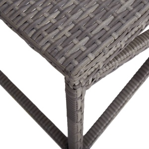 Bancă de grădină, gri, 120 cm, poliratan - Img 4