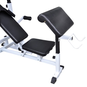 Bancă de greutăți cu raft și set de haltere și gantere, 120 kg - Img 4