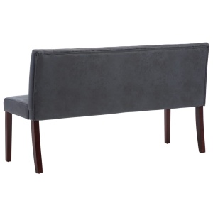 Bancă, gri, 148,5 cm, velur ecologic - Img 7