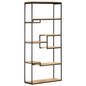Bibliotecă, 80 x 30 x 180 cm, lemn de mango nefinisat - Img 6
