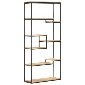 Bibliotecă, 80 x 30 x 180 cm, lemn de mango nefinisat - Img 10