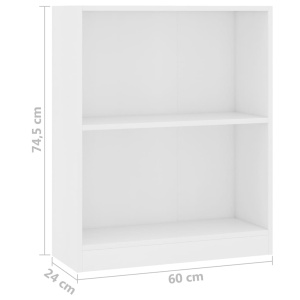 Bibliotecă, alb, 60 x 24 x 74,5 cm, PAL - Img 5