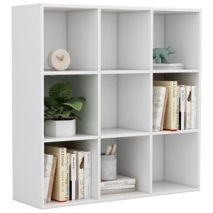 Bibliotecă, alb, 98 x 30 x 98 cm, PAL - Img 3