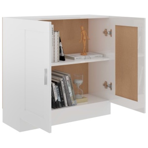 Bibliotecă, alb extralucios, 82,5 x 30,5 x 80 cm, PAL - Img 4