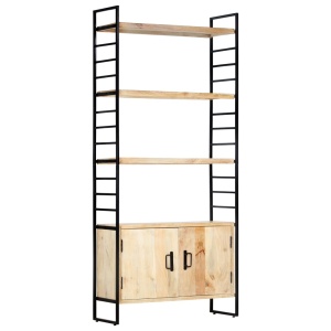 Bibliotecă cu 4 niveluri 80x30x180 cm lemn masiv de mango - Img 9