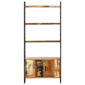Bibliotecă cu 4 niveluri, 80x30x180 cm, lemn masiv reciclat - Img 3