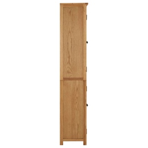 Bibliotecă cu 4 uși, 80x35x180 cm, lemn masiv stejar și sticlă - Img 4