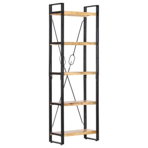 Bibliotecă cu 5 rafturi, 60 x 30 x 180 cm, lemn masiv de mango - Img 9