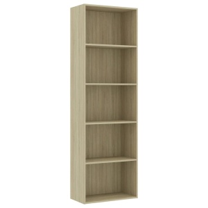 Bibliotecă cu 5 rafturi, stejar Sonoma, 60 x 30 x 189 cm, PAL - Img 2