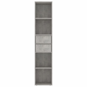 Bibliotecă, gri beton, 36 x 30 x 171 cm, PAL - Img 4