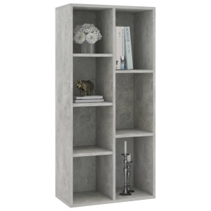 Bibliotecă, gri beton, 50 x 25 x 106 cm, PAL - Img 3