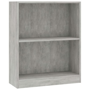 Bibliotecă, gri beton, 60 x 24 x 74,5 cm, PAL - Img 2