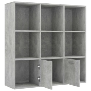 Bibliotecă, gri beton, 98 x 30 x 98 cm, PAL - Img 5