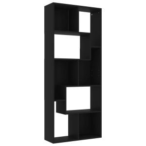 Bibliotecă, negru, 67 x 24 x 161 cm, PAL - Img 2