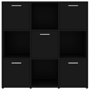 Bibliotecă, negru, 90 x 30 x 90 cm, PAL - Img 5