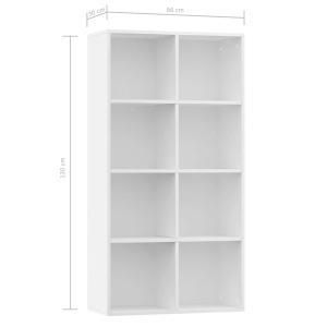 Bibliotecă/Servantă, alb, 66 x 30 x 130 cm, PAL - Img 10