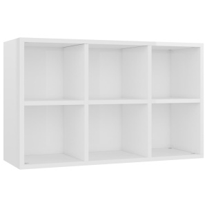 Bibliotecă/Servantă, alb extralucios, 66 x 30 x 97,8 cm, PAL - Img 5