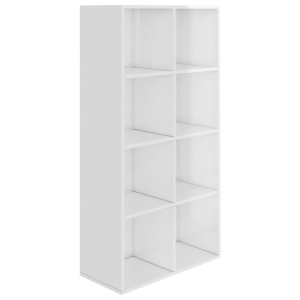 Bibliotecă/Servantă, alb lucios, 66 x 30 x 130 cm, PAL - Img 2