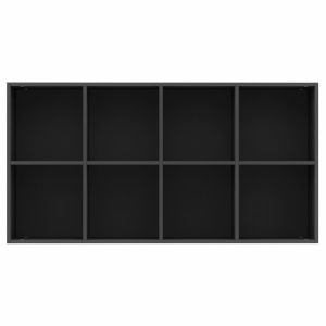 Bibliotecă/Servantă, negru, 66 x 30 x 130 cm, PAL - Img 12