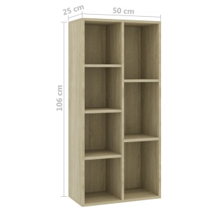 Bibliotecă, stejar Sonoma, 50 x 25 x 106 cm, PAL - Img 5