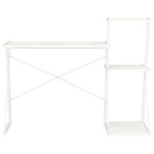 Birou cu raft, alb, 116 x 50 x 93 cm - Img 2