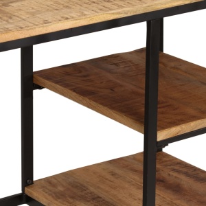 Birou cu scaun pliabil, lemn masiv de mango, 115 x 50 x 76 cm - Img 4