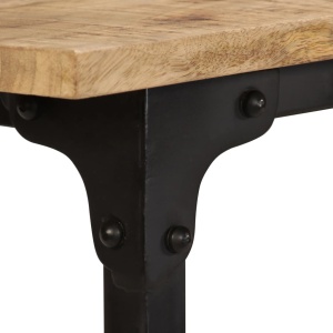 Birou cu scaun pliabil, lemn masiv de mango, 115 x 50 x 76 cm - Img 5