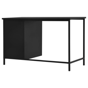 Birou cu sertare, negru, 120 x 55 x 75 cm, oțel, industrial - Img 4