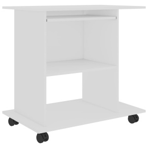 Birou de calculator, alb, 80 x 50 x 75 cm, PAL - Img 2