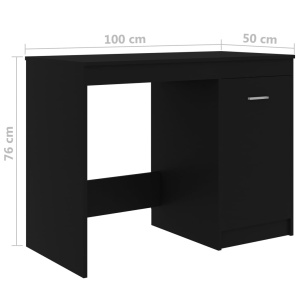 Birou, negru, 100 x 50 x 76 cm, PAL - Img 9