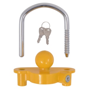 Blocare remorcă cu 2 chei Oțel și aliaj de aluminiu Galben - Img 7