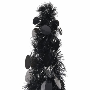 Brad de Crăciun artificial tip pop-up, negru, 150 cm, PET - Img 2