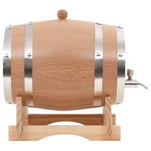 Butoi de vin cu canea, stejar masiv, 6 L - Img 2
